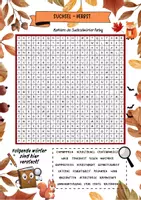 Vorschau - Arbeitsblätter - Herbst / Herbstzeit Suchsel (Spiel/ Quiz) - Seite 1