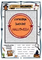 Vorschau - Arbeitsblätter - Suchsel - Halloween / Herbst (Spiel / Quiz) - Deckblatt
