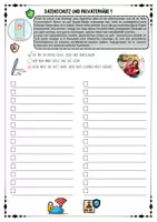 Vorschau - Arbeitsblätter - Social Media - Datenschutz und Privatsphäre soziale Medien mit Lösung - Deckblatt