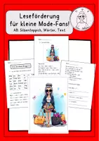 Vorschau - Arbeitsblätter - Leseförderung für kleine Mode-Fans - Deckblatt