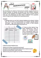 Vorschau - Arbeitsblätter - Social Media - Medienkonsum und Mediensucht - digitale Medien mit Lösung - Deckblatt