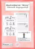 Vorschau - Arbeitsblätter - Abschreibkartei Winter Lateinische Ausgangsschrift - Deckblatt