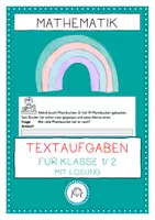 Vorschau - Arbeitsblätter - Textaufgaben Klasse 1 und 2 - Deckblatt