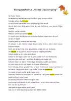 Vorschau - Fördermaterial/Inklusion - Klanggeschichte Herbst / Wetter mit Bildkarten - Seite 1