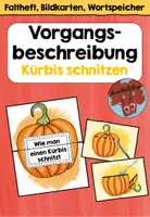 Vorschau - Arbeitsblätter - Vorgangsbeschreibung Kürbis schnitzen -Halloween- - Deckblatt