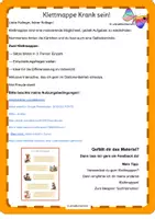 Vorschau - Stationenlernen - DaF Klettmappe Satzbau Krankheit - Seite 1