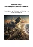 Vorschau - Stundenentwürfe - Unterrichtseinheit: Israel und Palästina (mit neusten Entwicklungen) - Israel Konflikt / Krieg - Deckblatt