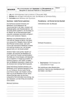 Vorschau - Arbeitsblätter - Partnerpuzzle Symbiose und Parasitismus Bio 7. Klasse - Deckblatt