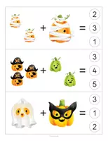 Vista previa - Hojas de trabajo - Sumas de con temática de Halloween - página 2