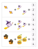 Vista previa - Hojas de trabajo - Sumas de con temática de Halloween - página 3