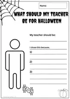 Vorschau - Arbeitsblätter - Kreativarbeit- My teacher's Halloween - Deckblatt