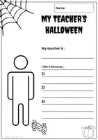 Vorschau - Arbeitsblätter - Kreativarbeit- My teacher's Halloween - Seite 1