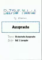 Vorschau - Stundenentwürfe - Aussprachetraining Deutsch - DaF/DaZ - Deckblatt