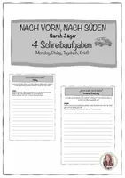 Vorschau - Arbeitsblätter - Schreibaufgabe - RSAP/HSAP23/24 Pflichtlektüre "Nach vorn, nach Süden" - Deckblatt