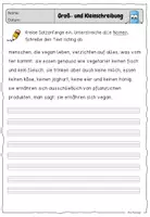 Vorschau - Arbeitsblätter - Groß- und Kleinschreibung / Abschreibtext - Seite 2