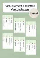 Vorschau - Anderer Materialtyp - Etiketten für Versandboxen Sachunterricht - Deckblatt