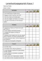 Vorschau - Arbeitsblätter - Lernentwicklungsgespräch Klasse 1 - Seite 1