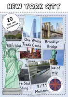 Vorschau - Präsentationen/Tafelbilder - Bild- und Wortkarten New York City - Deckblatt