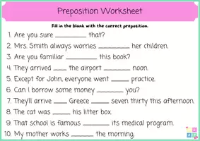 Προεπισκόπηση - Φύλλα εργασίας - Prepositions Cheat Sheet | Προθέσεις για τα Αγγλικά - Σελίδα 3