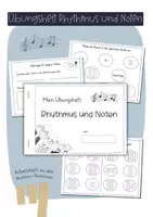 Vorschau - Arbeitsblätter - Übungsheft Rhythmus und Noten - Deckblatt
