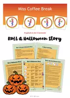 Vorschau - Arbeitsblätter - Roll a Story - Halloween / Creative Writing (+ Language Support + Ghost Story) - Deckblatt