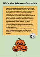 Vorschau - Arbeitsblätter - Würfle eine Halloween-Geschichte / Kreatives Schreiben (+ Satzbausteine + Geistergeschichte) - Seite 3