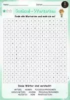 Vorschau - Quiz - Kreuzworträtsel - Wortarten mit 3 Schwierigkeitsstufen - Deckblatt