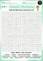 Vorschau - Quiz - Kreuzworträtsel - Wortarten mit 3 Schwierigkeitsstufen - Seite 2