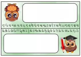 Vorschau - Mal- und Bastelvorlagen - Eule Namensschilder für die Eulenklasse - 3 Vorlagen - Seite 2