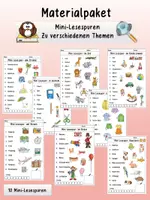 Vorschau - Arbeitsblätter - Mini-Lesespuren Materialpaket Klasse 1-2 / DaZ - Deckblatt