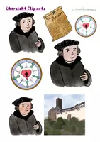 Vorschau - selbst erstellte Cliparts/Grafiken - Clipart Martin Luther - Reformation - Lutherrose - 95 Thesen - Seite 1