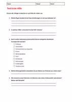 Vorschau - Test - Test Erste Hilfe / Theorieprüfung Schulsanitätsdienst - Seite 1