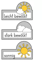 Vorschau - Präsentationen/Tafelbilder - Wetterbeobachtung - Wetter - Klassenkalender - deutsch - englisch - Aushang - Seite 1
