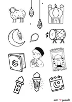 Vorschau - Mal- und Bastelvorlagen - AUSMALBILDER 🎨 - Islamische Religionslehre - Seite 2