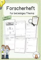 Vorschau - Arbeitsblätter - Forschertagebuch/ Forscherheft - freies Forschen im Sachunterricht - Deckblatt