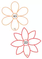 Vista previa - Tarjetas / Manipulativos - Flores de operaciones matemáticas - página 3