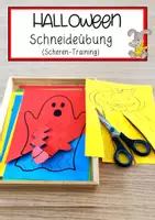 Vorschau - Anderer Materialtyp - Halloween – Schneidübungen - Deckblatt