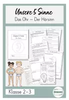Vorschau - Stundenentwürfe - Arbeitsheft Das Ohr Hörsinn Unsere 5 Sinne - Deckblatt
