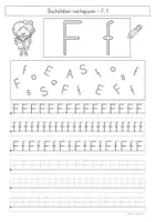 Vorschau - Arbeitsblätter - Buchstabe F, f - Buchstabeneinführung - Seite 2