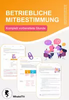 Vorschau - Arbeitsblätter - Betriebliche Mitbestimmung - Komplett vorbereitete Stunde - Deckblatt