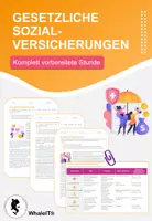 Vorschau - Arbeitsblätter - Gesetzliche Sozialversicherungen - Komplett vorbereitete Stunde - Deckblatt