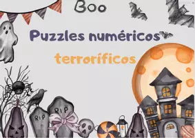 Vista previa - Refuerzo / NEE / Materiales de apoyo - HALLOWEEN - ABN: Puzzles numéricos terroríficos. - página 1