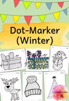 Vorschau - Arbeitsblätter - Dot-Marker, Winter, Malvorlage, Stempelvorlage - Deckblatt