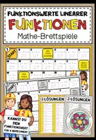 Vorschau - Spiele - LINEARE FUNKTIONEN (Funktionswerte) - 3 Mathe-Brettspiele - Deckblatt