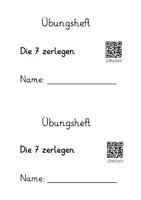 Vorschau - Arbeitsblätter - Übungsheft: Die 7 zerlegen im Zerlegehaus (12-seitig, DIN A5 im Easy-Druckformat mit Lernvideolink) - Seite 1