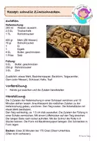 Vorschau - Arbeitsblätter - Rezept schnelle Zimtschnecken - Seite 1
