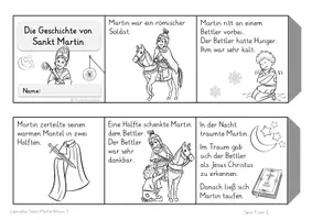 Vorschau - Mal- und Bastelvorlagen - Sankt Martin Ethik Leporello und Bildkarten Klasse 1 - Seite 2
