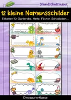 Vorschau - Anderer Materialtyp - Dinosaurier Namensschilder-Etiketten für Garderobe, Fächer & Schubladen - Dinosaurierklasse - Deckblatt
