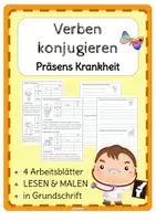 Vorschau - Arbeitsblätter - Materialpaket Verben konjugieren Präsens - Seite 1