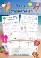 Vorschau - Arbeitsblätter - Feriensteckbriefe als Schreib- und Erzählanlass Materialpaket - Seite 1